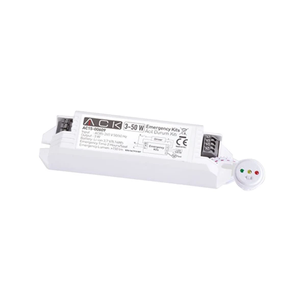 ACK LED LAMBALI ARMATÜRLER İÇİN ACİL KİT ÜNİTESİ, 220V ÇIKIŞ ürün görseli 1