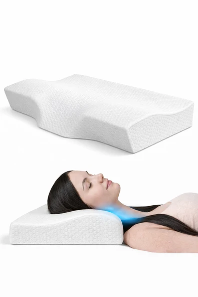 Arnee Ortopedik Boyun Yastığı Boyun Ağrıları İçin Özel Tasarım 60x35x11/7 cm ürün görseli 1