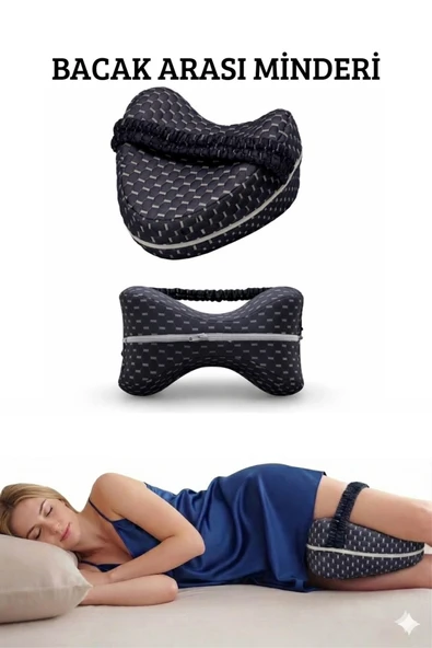 Ankaflex Ortopedik Bacak Arası Diz Yastığı Yan Yatanlar İçin Ergonomik Visco Uyku Minderi Lastikli ürün görseli 1
