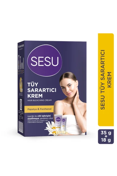 Sesu TÜY SARARTICI KREM 35 GR+18GR = 53 GR PAKET 1 ADET ürün görseli 1