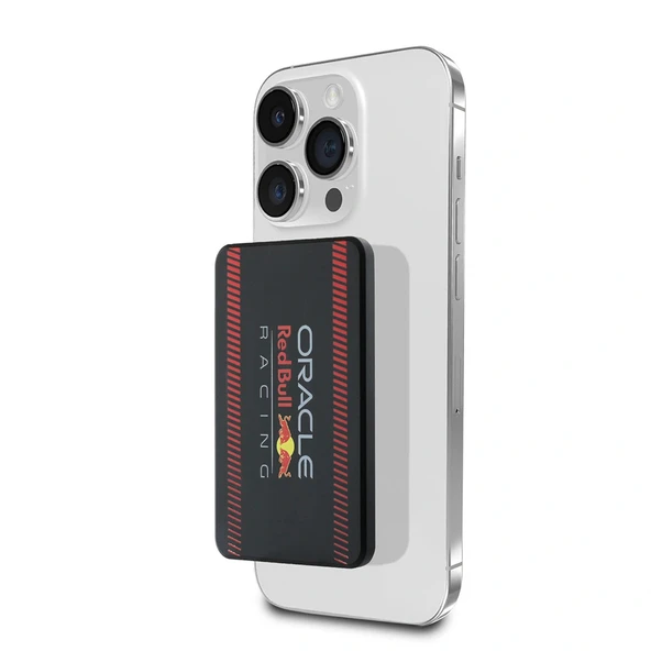 Redbull Orjinal Lisanslı M-safe Şarj Özellikli Dijital LED Göstergeli Kırmızı Şeritli Powerbank 5000mAh 15W ürün görseli 1