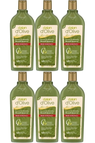 Dalan D’olive Zeytinyağlı Renk Koruyucu Şampuan 400 Ml 6 Adet ürün görseli 1