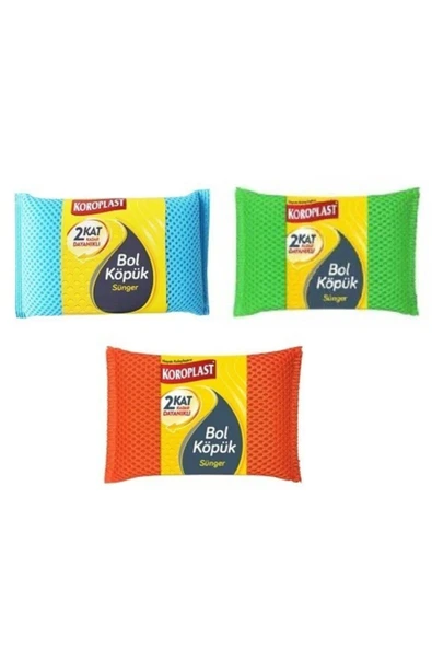 Koroplast Bol Köpük Sünger 3 Adet ürün görseli 1