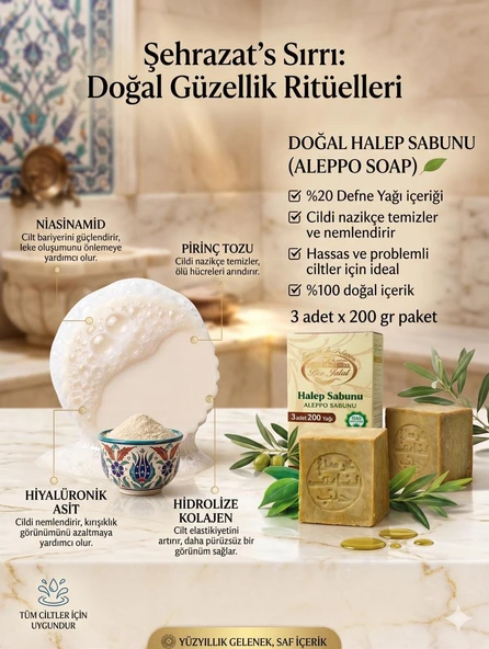 PROMAR EL YAPIMI DOĞAL ZEYTİN YAĞI VE DEFNE SABUNU 3 ADET + PİRİNÇ SÜTÜ SABUNU (HEDİYE) ürün görseli 1