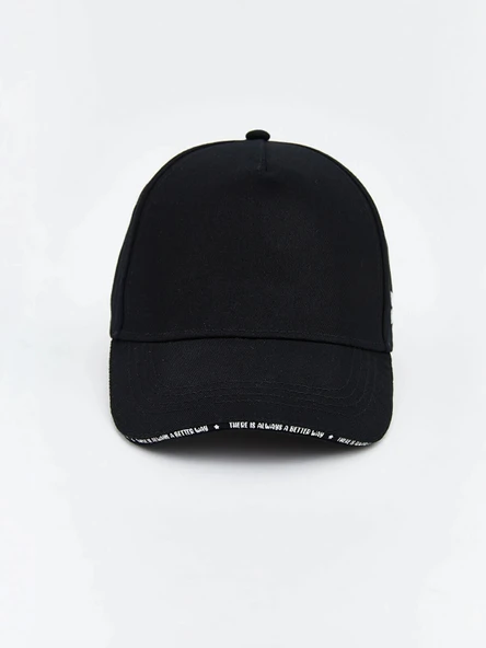LCW ACCESSORIES Siyah Yazı Baskılı Kız Çocuk Kep Şapka ürün görseli 1