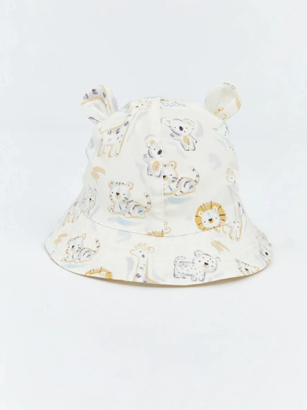 LCW baby Ekru Kulak Detaylı Erkek Bebek Bucket Şapka ürün görseli 1