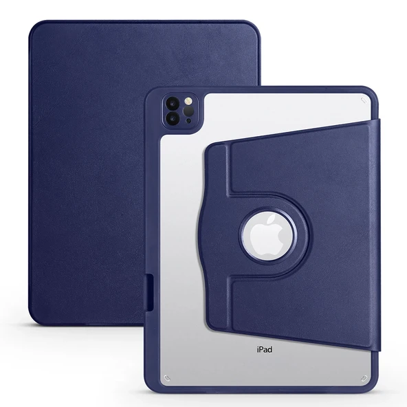 Apple iPad 10.2 (8.Nesil) Kılıf Zore Termik Kalem Bölmeli Dönebilen Standlı Kılıf ürün görseli 1