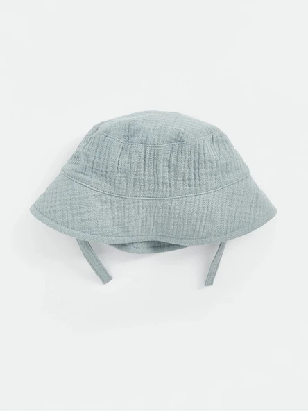 LCW baby Mavi Basic Erkek Bebek Bucket Şapka - Resim 3
