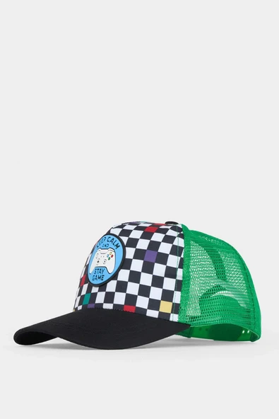 Defacto Z3682A6KR1 Çok Renkli Desenli Dokuma Cap Şapka Erkek Çocuk ürün görseli 1