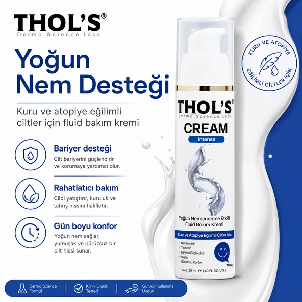 THOL'S CREAM INTENSE (TB21) FLUID NEMLENDİRİCİ BAKIM KREMİ - 50 ML ürün görseli 1