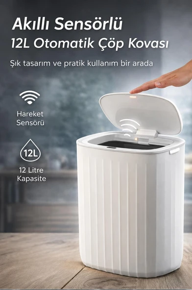 Sensörlü 12lt Çöp Kovası Oky-1525 199 ürün görseli 1