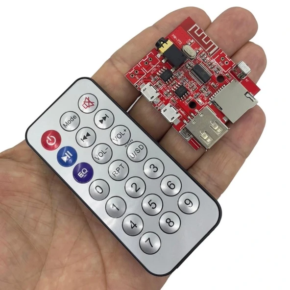 MP3 Kumandalı Bluetooth Amfi Modülü SD Kart + USB ürün görseli 1