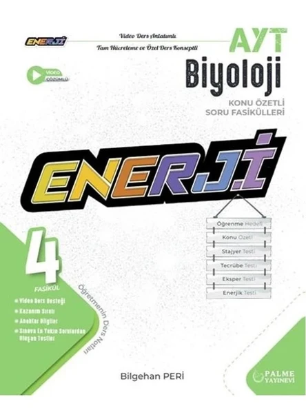 PALME YKS AYT ENERJİ BİYOLOJİ KONU ÖZETLİ SORU FASİKÜLLERİ *YENİ* ürün görseli 1