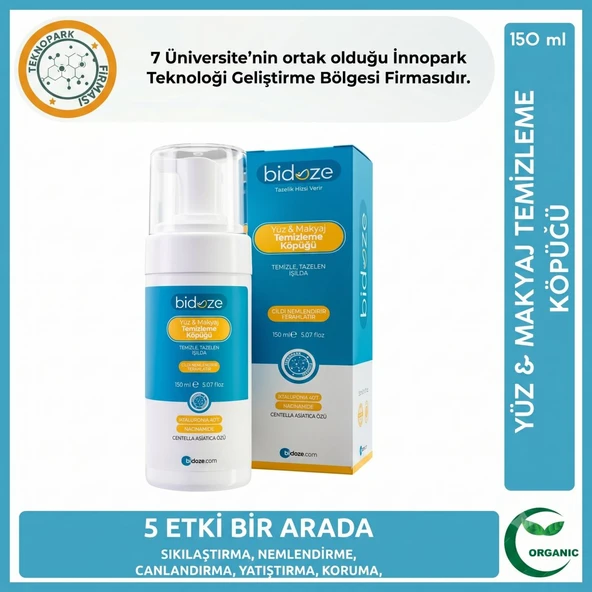 Bidoze Yüz & Makyaj Temizleme Köpüğü 150 Ml | Niacinamide ve Hyaluronik Asitli Arındırıcı Bakım ürün görseli 1