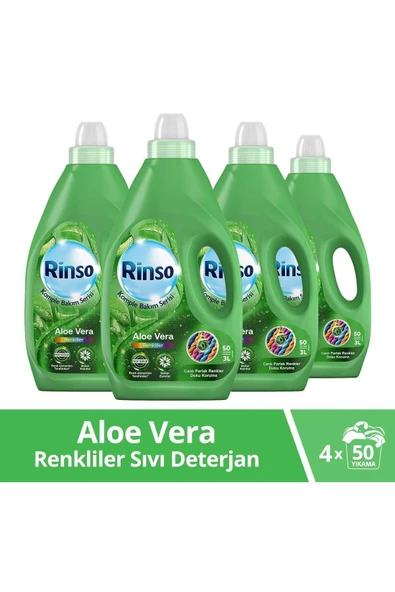 Rinso Sıvı Deterjan Aloe Vera Renkiler 3lt 4 Adet ürün görseli 1