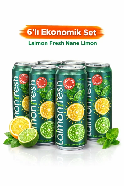 Laimon Fresh Nane Limon Aromalı İçecek 330 ml x 6 Adet ürün görseli 1