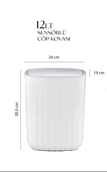 Sensörlü 12lt Çöp Kovası Oky-1525 199 - Resim 7