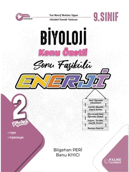 PALME 9.SINIF ENERJİ BİYOLOJİ KONU ANLATIMLI SORU FASİKÜLLERİ (2 FASİKÜL) ürün görseli 1