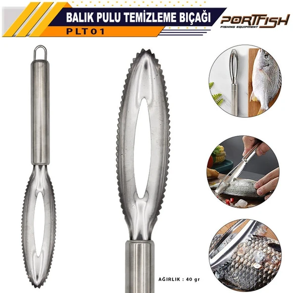 Portfish Metal Balık Pulu Temizleme Aparatı 21cm ürün görseli 1