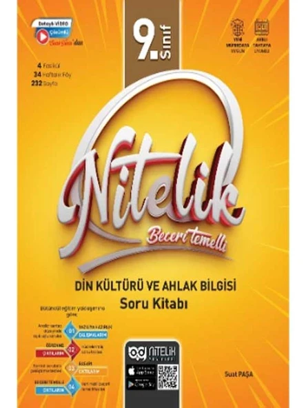 NİTELİK 9.SINIF DİN KÜLTÜRÜ VE AHLAK BİLGİSİ SORU KİTABI BECERİ TEMELLİ*YENİ* ürün görseli 1