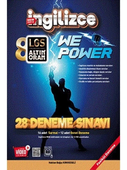 ALTIN ORAN 8.SINIF İNGİLİZCE WE POWER 28 DENEME SINAVI TAMAMI VİDEO ÇÖZÜMLÜ ürün görseli 1