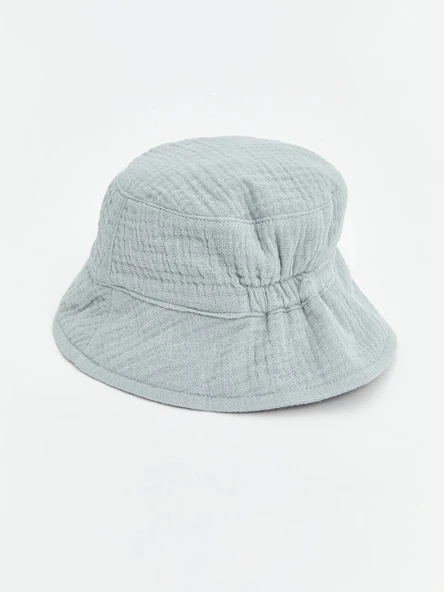 LCW baby Mavi Basic Erkek Bebek Bucket Şapka - Resim 4