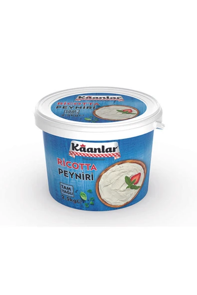 Kaanlar 2,5 Kg Ricotta Peynir Yarım Yağlı Sürülebilir Tatlı İçin Uygun Ricotta Peynir ürün görseli 1