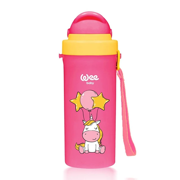 896 Wee Baby Pipetli Bardak Pembe 300ml (5 ADET) ürün görseli 1