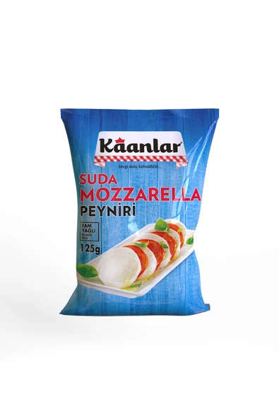 Kaanlar 125 Gr Suda Mozzarella Tam Yağlı Yarı Yumuşak Taze Sütten Büyük Boy Suda Mozzarella Peynir ürün görseli 1