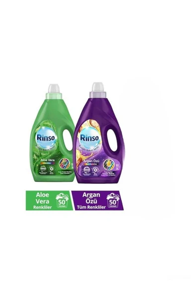 Rinso Komple Bakım Serisi Argan Özü Tüm Renkliler Için 3 L Sıvı Aloe Vera Renkliler 3L ürün görseli 1