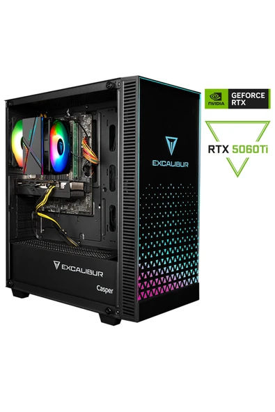 Excalibur E65H.265K-EFT0A-0HD Series 2 Intel Core Ultra 7-265KF 64GB 1TB RTX 5060TI W11H Hava Soğutucu ürün görseli 1