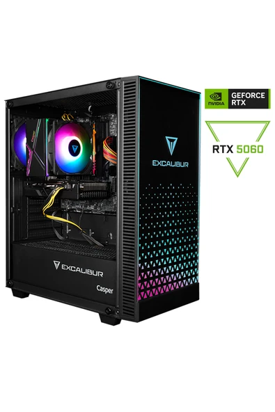 Excalibur E65H.265K-EF60X-0HD Series 2 Intel Core Ultra 7-265KF 64GB 1TB RTX 5060 Freedos Hava Soğutucu ürün görseli 1