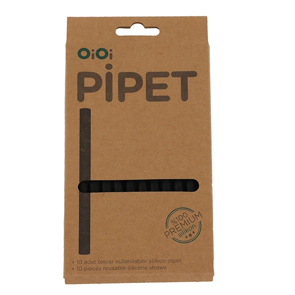 Silikon Pipet 10'lu Bitter Black (4 ADET) ürün görseli 1