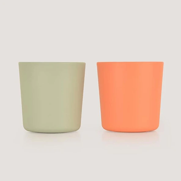 LC Mini Bardak 2'li Sage Green - Peach - Resim 2