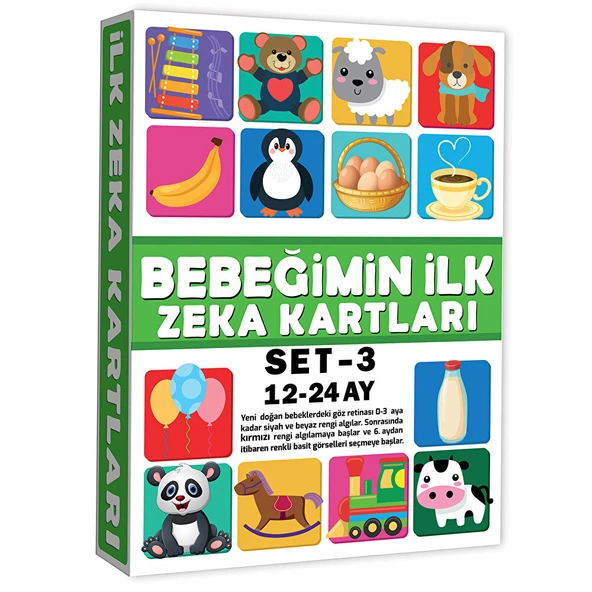 Eğitici Kartlar 12-24 Ay Erken Eğitim Zeka Kartı (2 ADET) ürün görseli 1