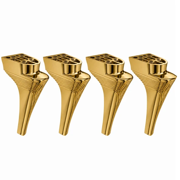 Aytuğ Milan Altın Mobilya Ayağı 19 CM 4 Adet Modern Kanepe Koltuk Dolap Sehpa Ayağı Gold Renk ürün görseli 1