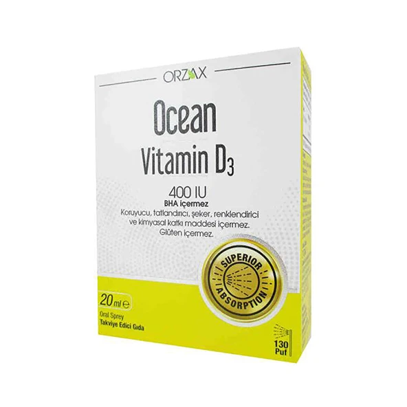 Ocean Vitamin D3 400 IU Sprey 20ml - Resim 3