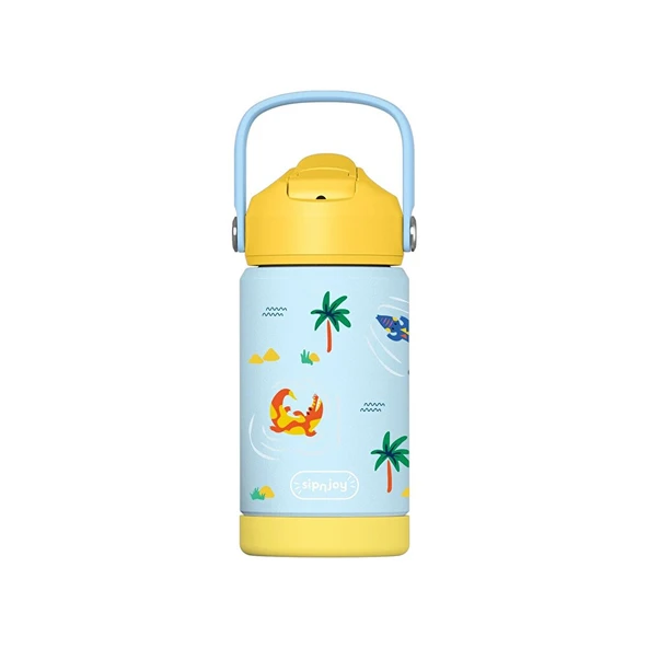 - FlipSip Çocuk Su Termosu | 360 ml - Snappy Croc (2 ADET) ürün görseli 1