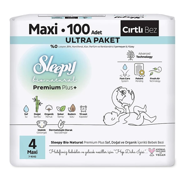 Bio Natural 4 Beden 100 Adet (5 ADET) ürün görseli 1