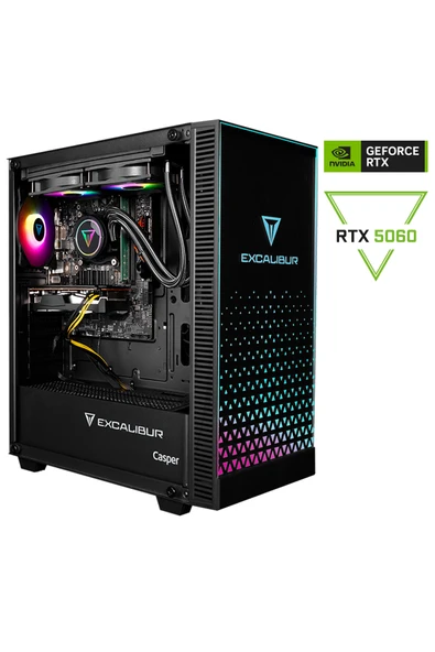 Excalibur E65H.265K-EX60A-0RD Series 2 Intel Core Ultra 7-265KF 64GB 2TB RTX 5060 W11H Sıvı Soğutucu ürün görseli 1