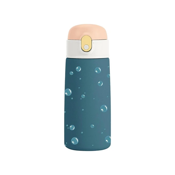 - SipSquad Çocuk Su Termosu | 480 ml - Turtle Voyage - Resim 2