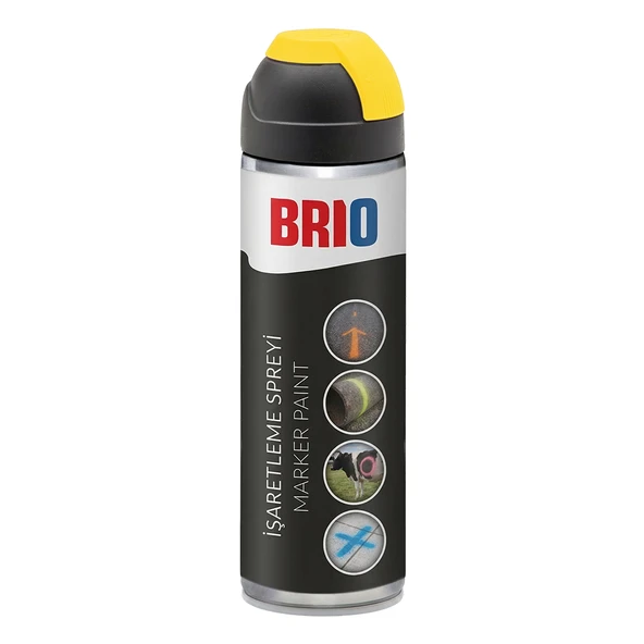Brio İşaretleme Spreyi Endüstriyel 500 Ml Sarı ürün görseli 1