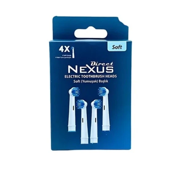 Direct Nexus Elektrikli Diş Fırçası Yedek Başlık 4'lü Soft ürün görseli 1