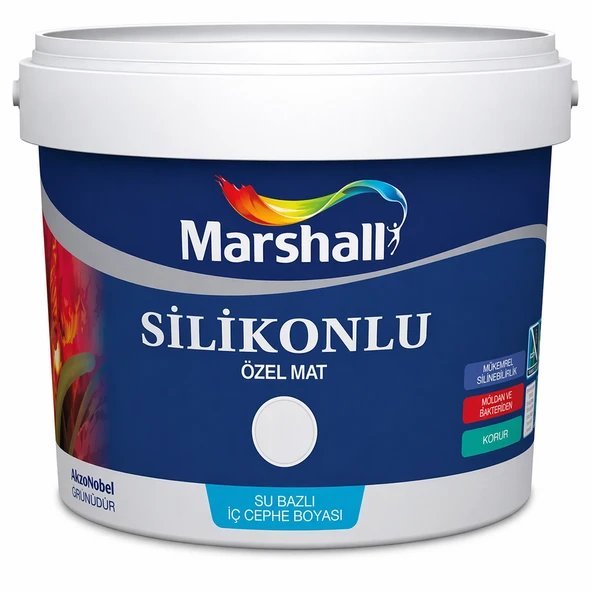 Marshall Silikonlu Özel Mat İç Cephe Boyası Mürdüm 7,5L ürün görseli 1