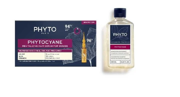 Phyto Phytocyane Kadın Tepkisel Dökülme Kofresi + Şampuan Hediyeli ürün görseli 1