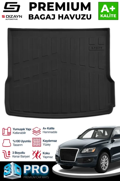 S-Dizayn Audi Q5 3D Pro Bagaj Havuzu 2009-2017 A+ Kalite ürün görseli 1