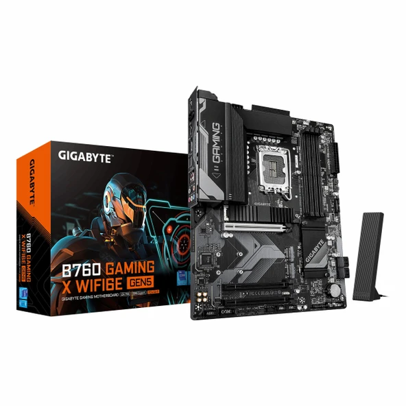 Gigabyte B760 Gaming X WiFi6E Gen5 DDR5 (7600MHz)OC M.2 HDMI/DP/USB-C PCIe 5.0 1700P ATX Anakart ürün görseli 1