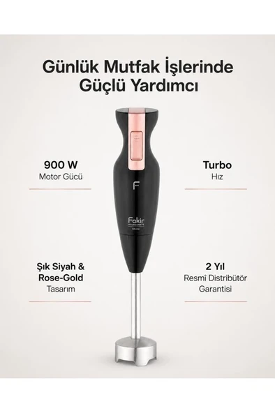 Fakir Silvino Stick Blender 900W - Siyah
