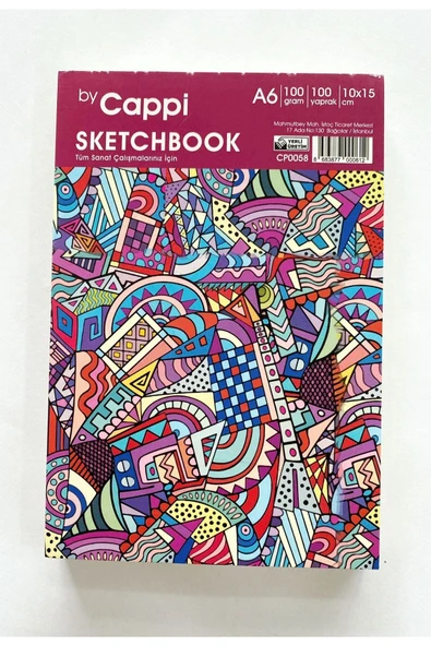 KIRTASİYEM A6 Sketch Book Eskiz Defteri 100 Gr 100 Yaprak Üstten Tutkallı Koparılabilir. ürün görseli 1