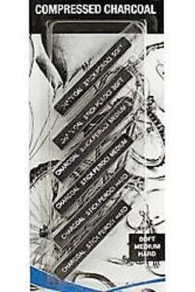 tahtakalehobi.com Compressed Charcoal Stick 6'lı Sıkıştırılmış Kömür Çubuk ürün görseli 1